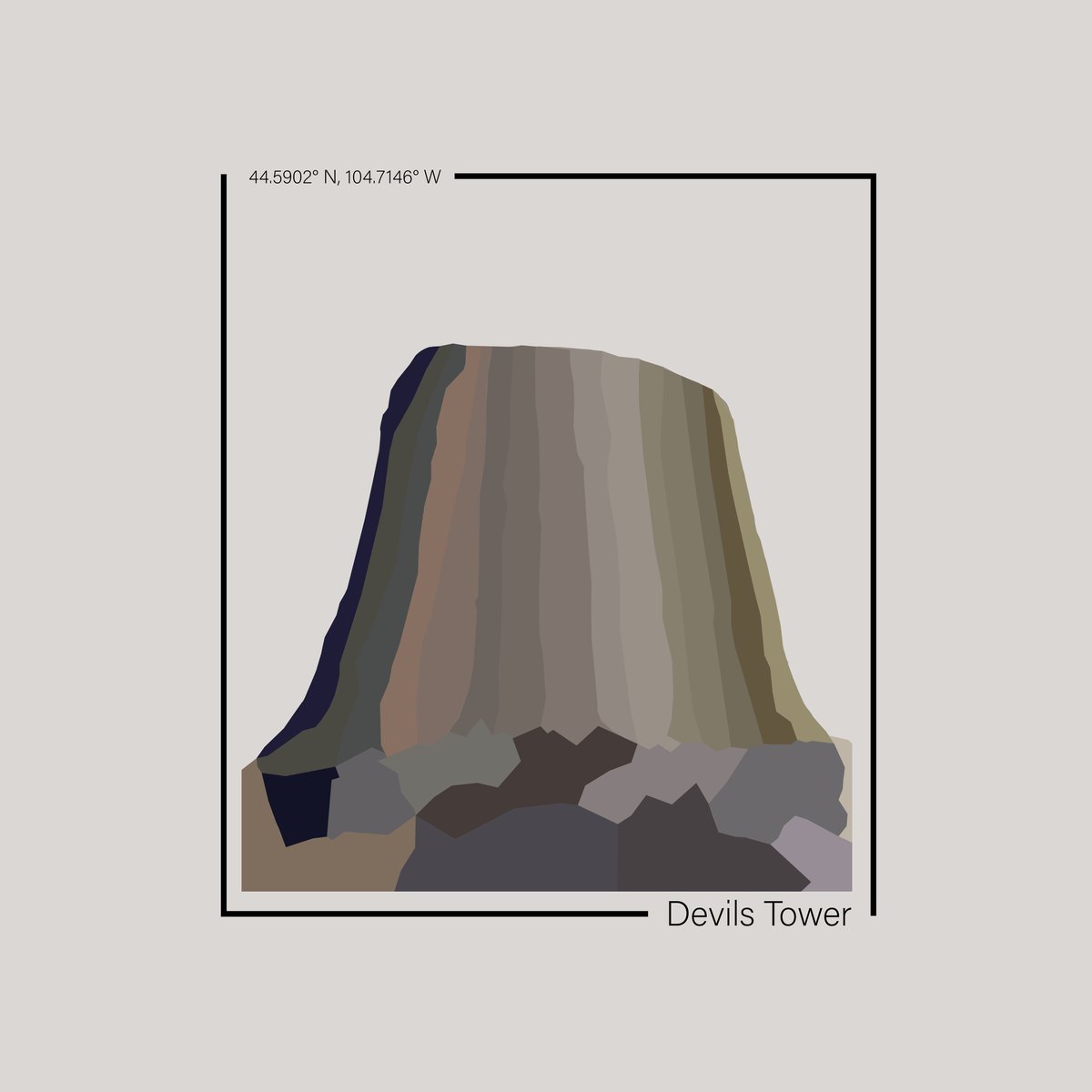 Devils Tower poster study